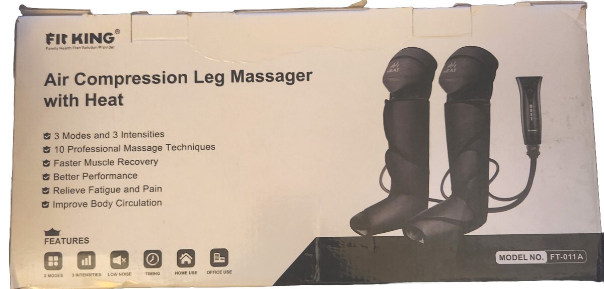 FIT KING Foot and Leg Massager for Circulation with Knee Heat with Hand-held…