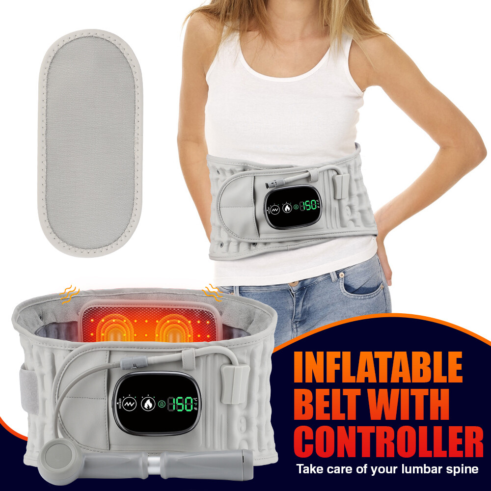 Cordless Red Light Heating Decompression Belt Inflatable Lumbar Support Brace
