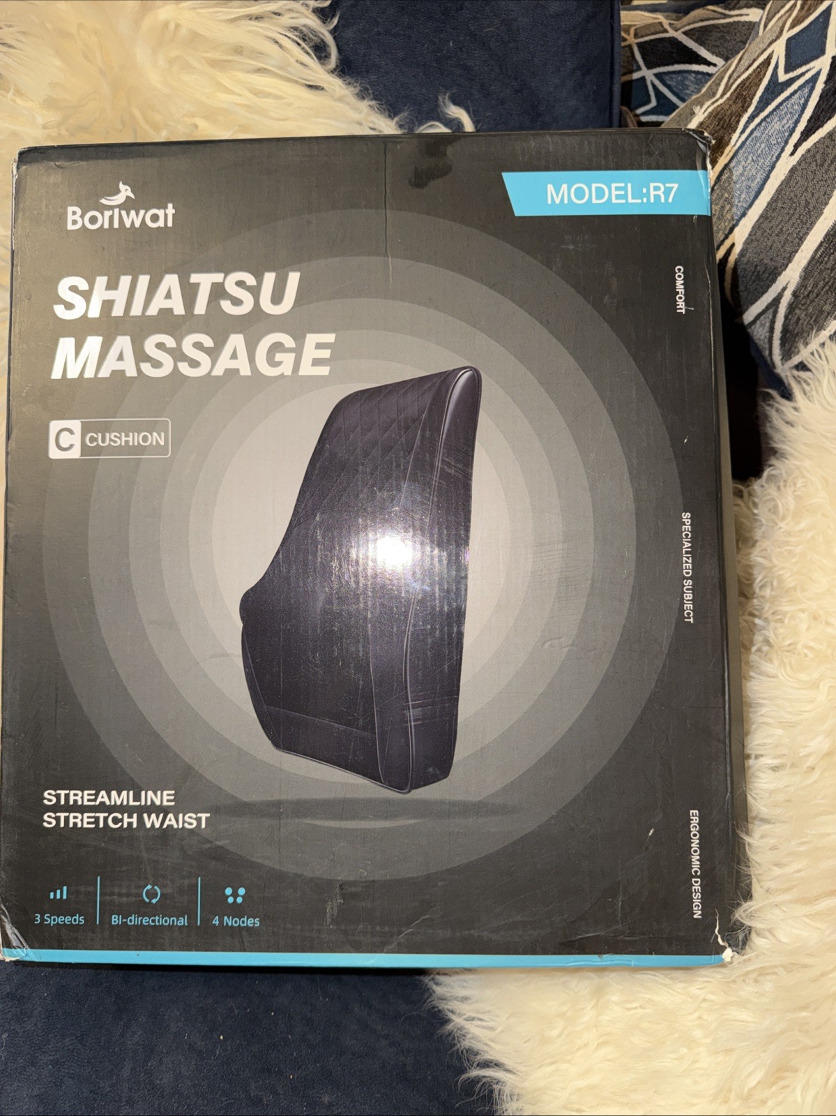 ⭐️⭐️BORIWAT Shiatsu Massage Back Cushion NEW