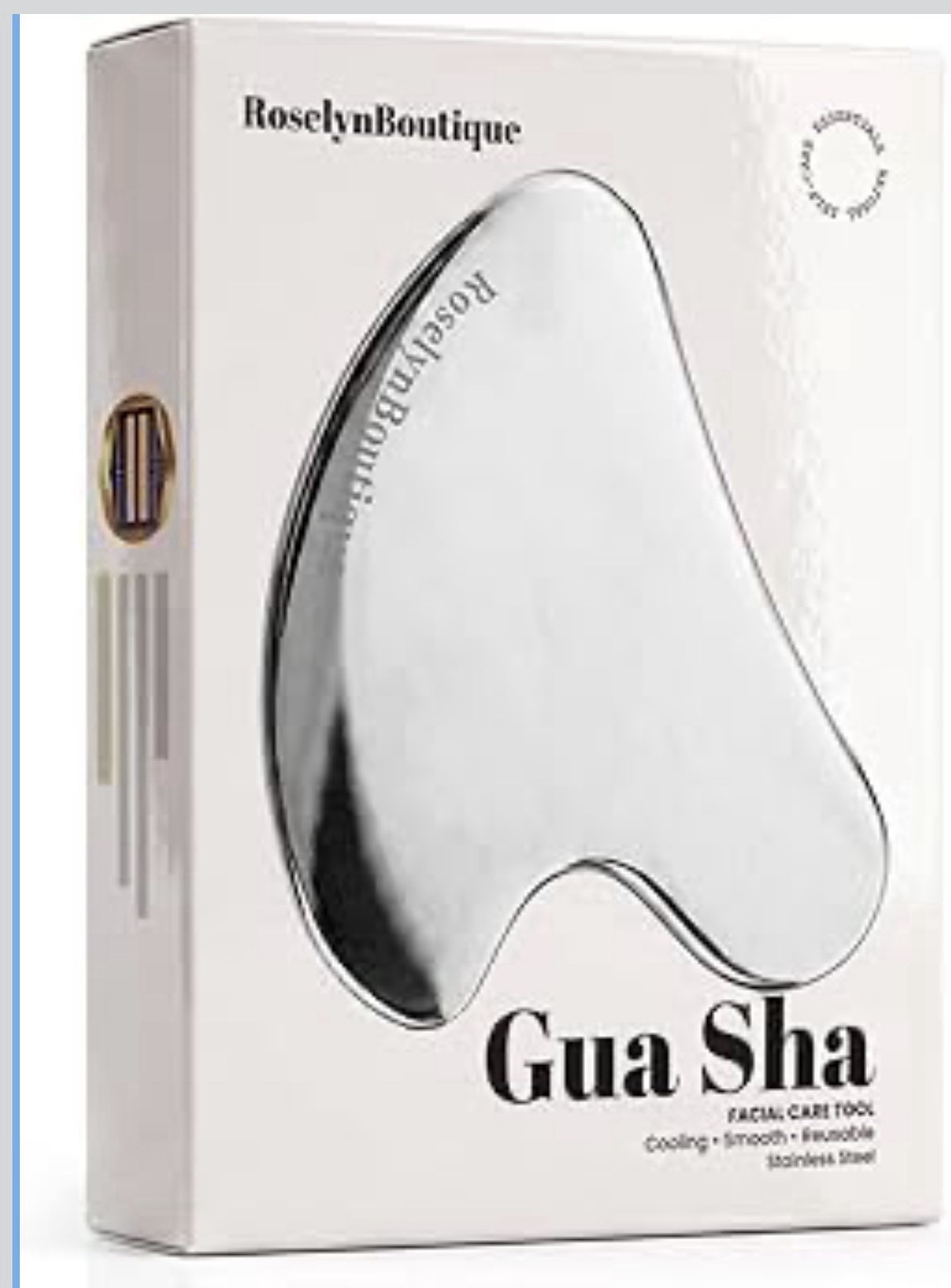 Stainless Steel Gua Sha Facial Massager Cooling Metal Skincare Tool