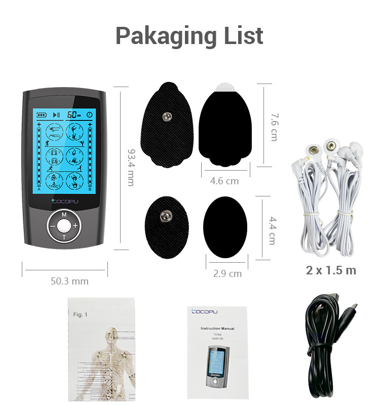 24 Modes Tens Unit Muscle Stimulator Machine Pulse Massager Therapy- Pain Relief