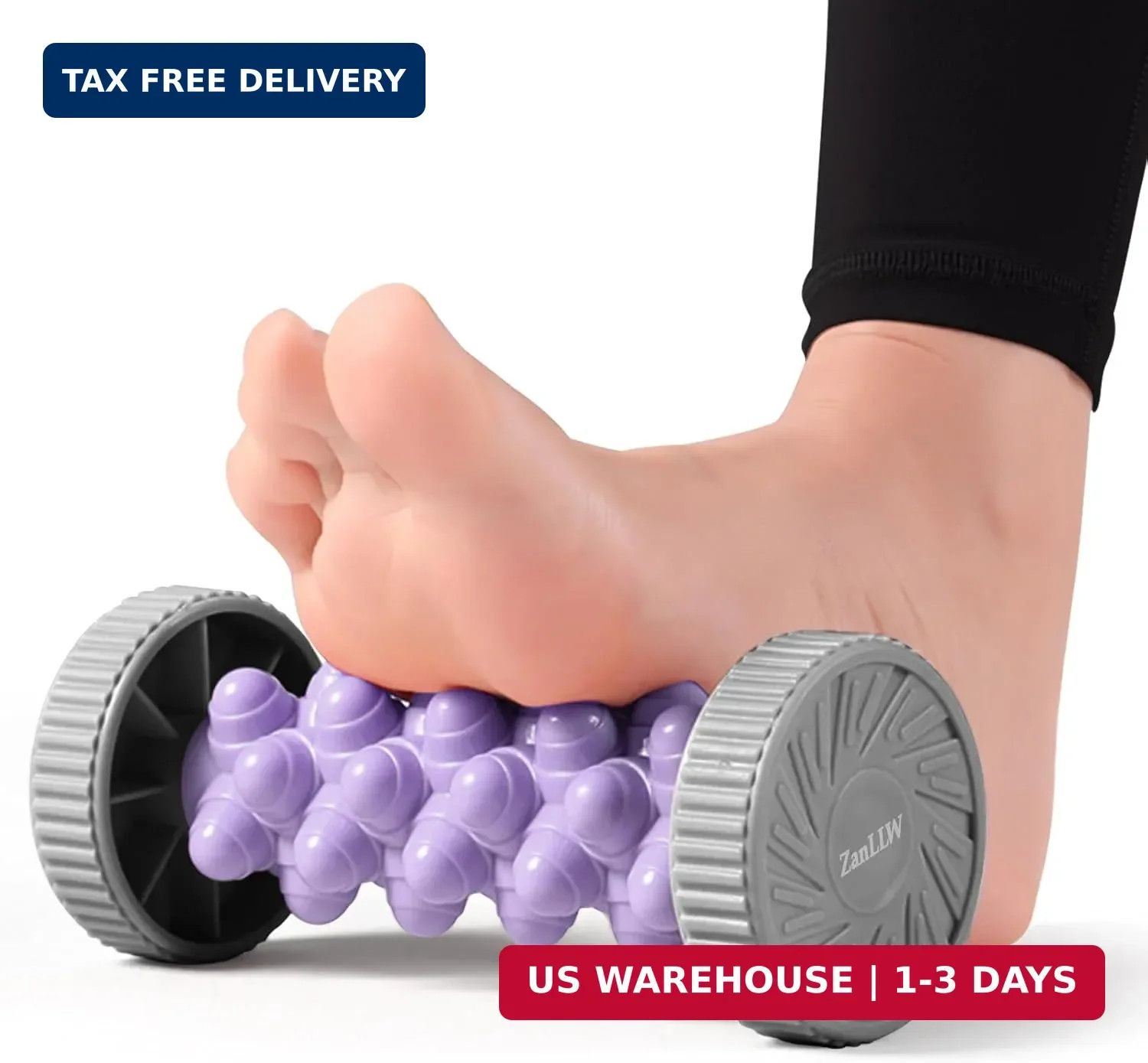ZanLLW Foot Roller for Plantar Fasciitis Relief, Manual Deep Tissue Foot Massage