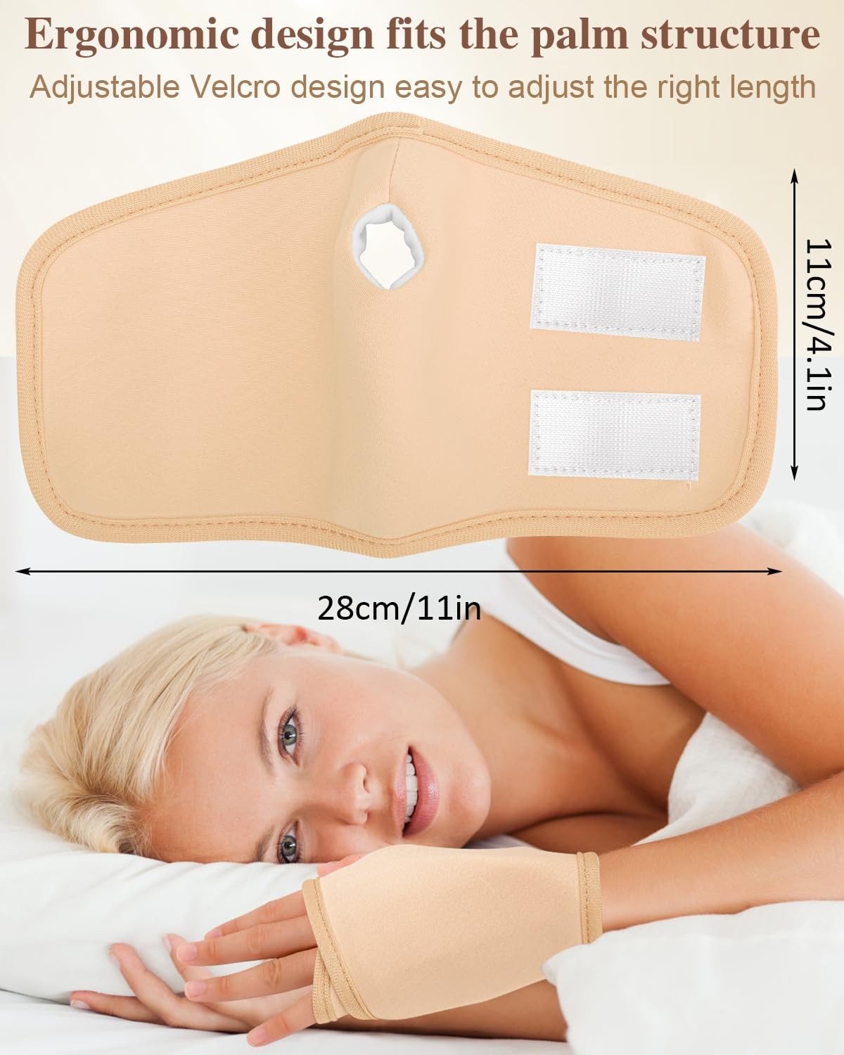 Castor Oil Wrap for Hands Reusable Organic Cotton Compression Khaki 2 Pack
