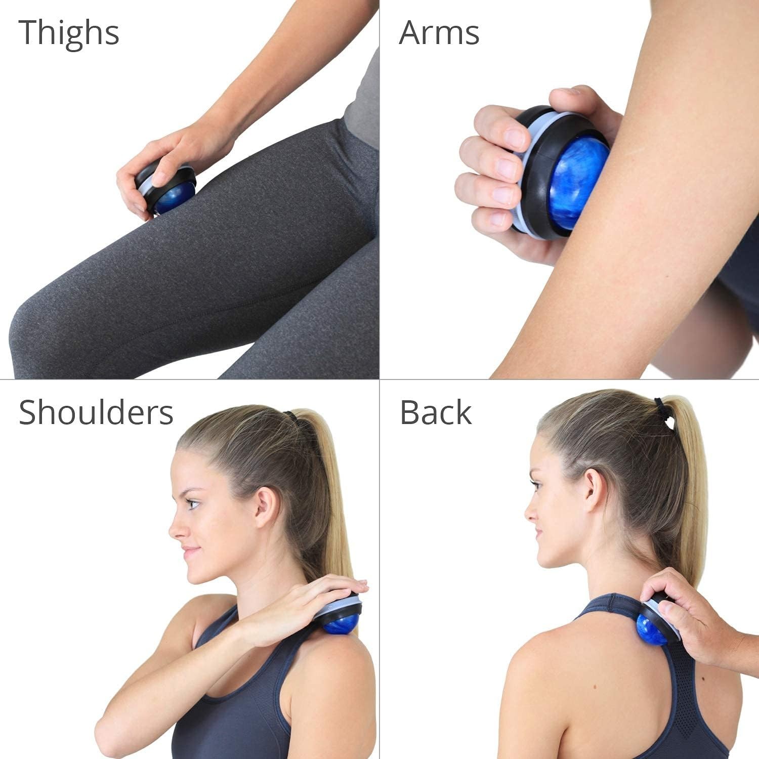 Manual Massage Roller Ball Deep Tissue Lacrosse Handheld Massager Muscle Tension