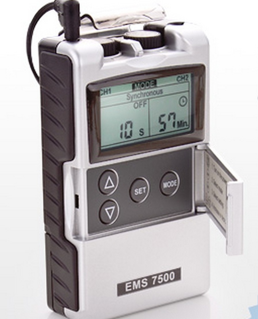 EMS 7500 MUSCLE STIMULATOR DUAL CHANNEL RELIEVE LOW BACK PAIN PREVENT ATROPHY