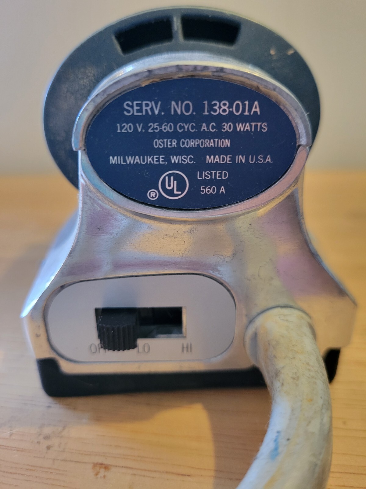 Vintage Oster Imperial Chrome Style Full Body Massager 138-01A
