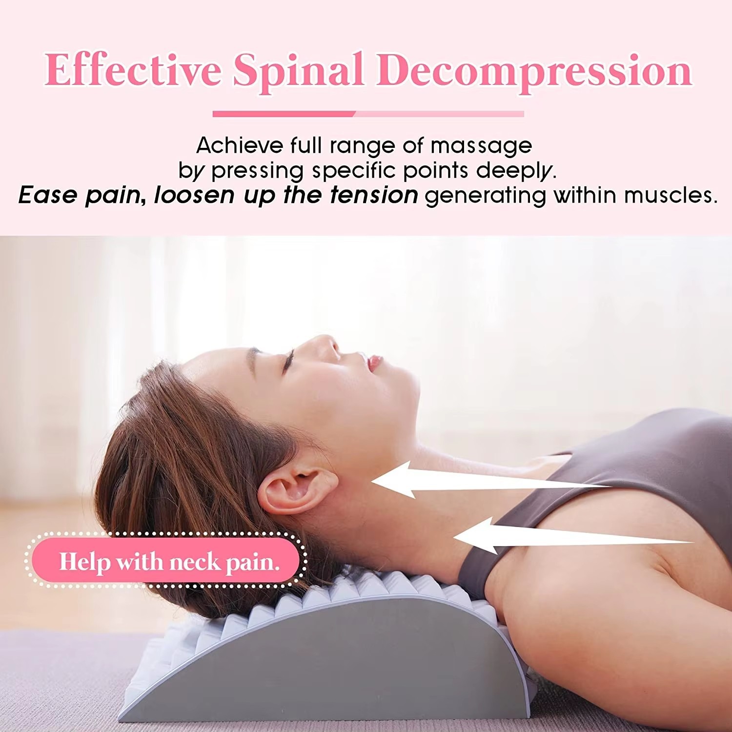 EVA Foam Back Stretcher Pillow Lumbar Support Cushion for Home Office Yoga