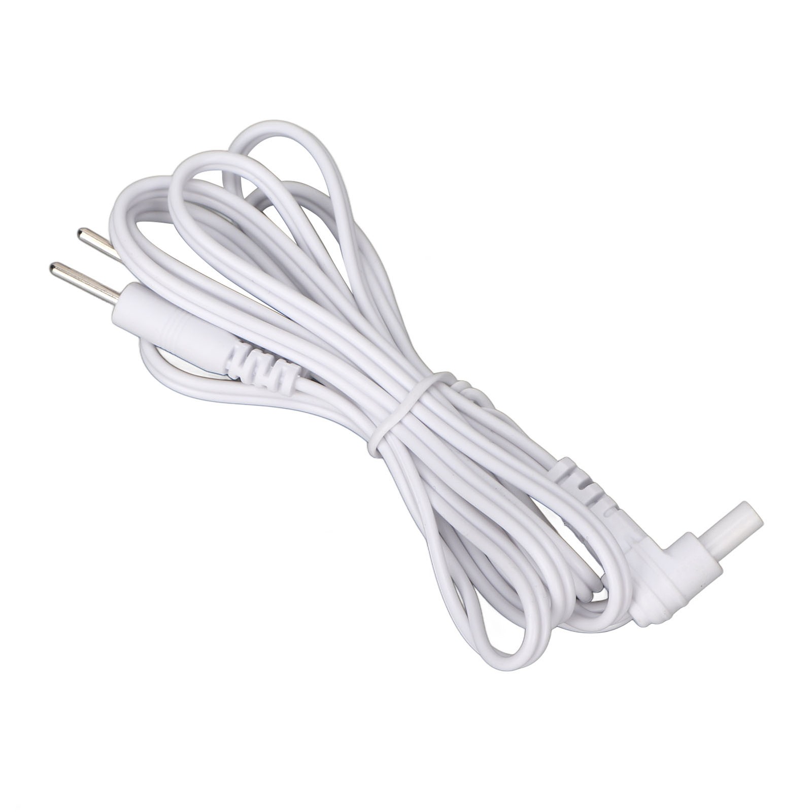 White 5pcs Replacement Electrode Wires 2.35mm 2 Pin Connector Electrodes WT