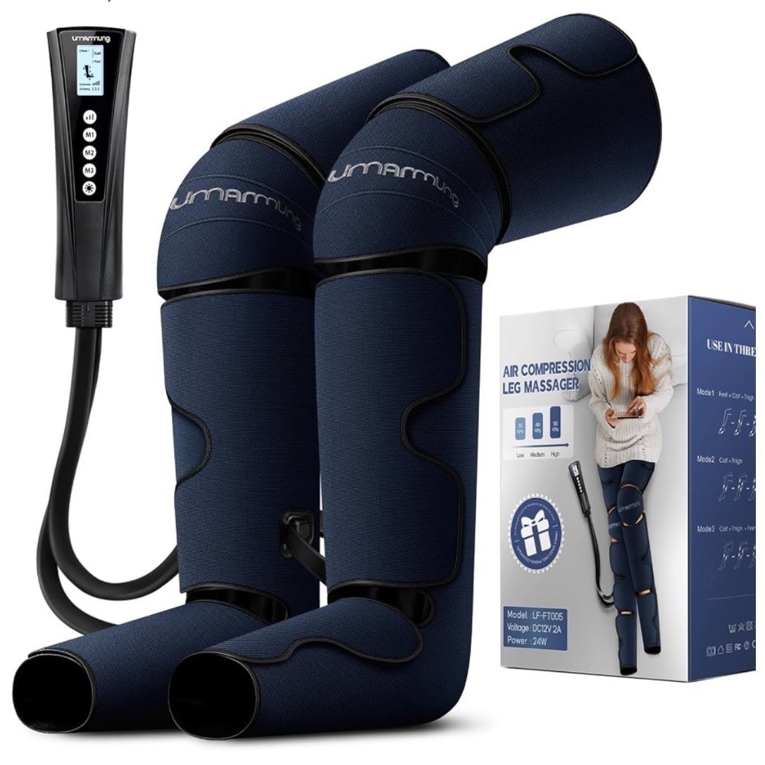 Umarmung Air Compression Leg Massager with Heat LF-FT005 One Size New In Box