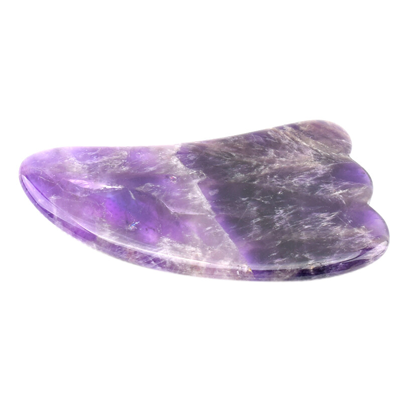 1pcs Face Body SPA Amethyst stone Board Gua Sha Body Relaxing Scraping Massage