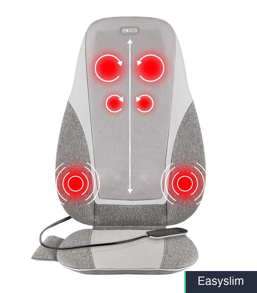 Shiatsu Massage Cushion with Heat, Vibration & Kneading, 3 Massage Zones