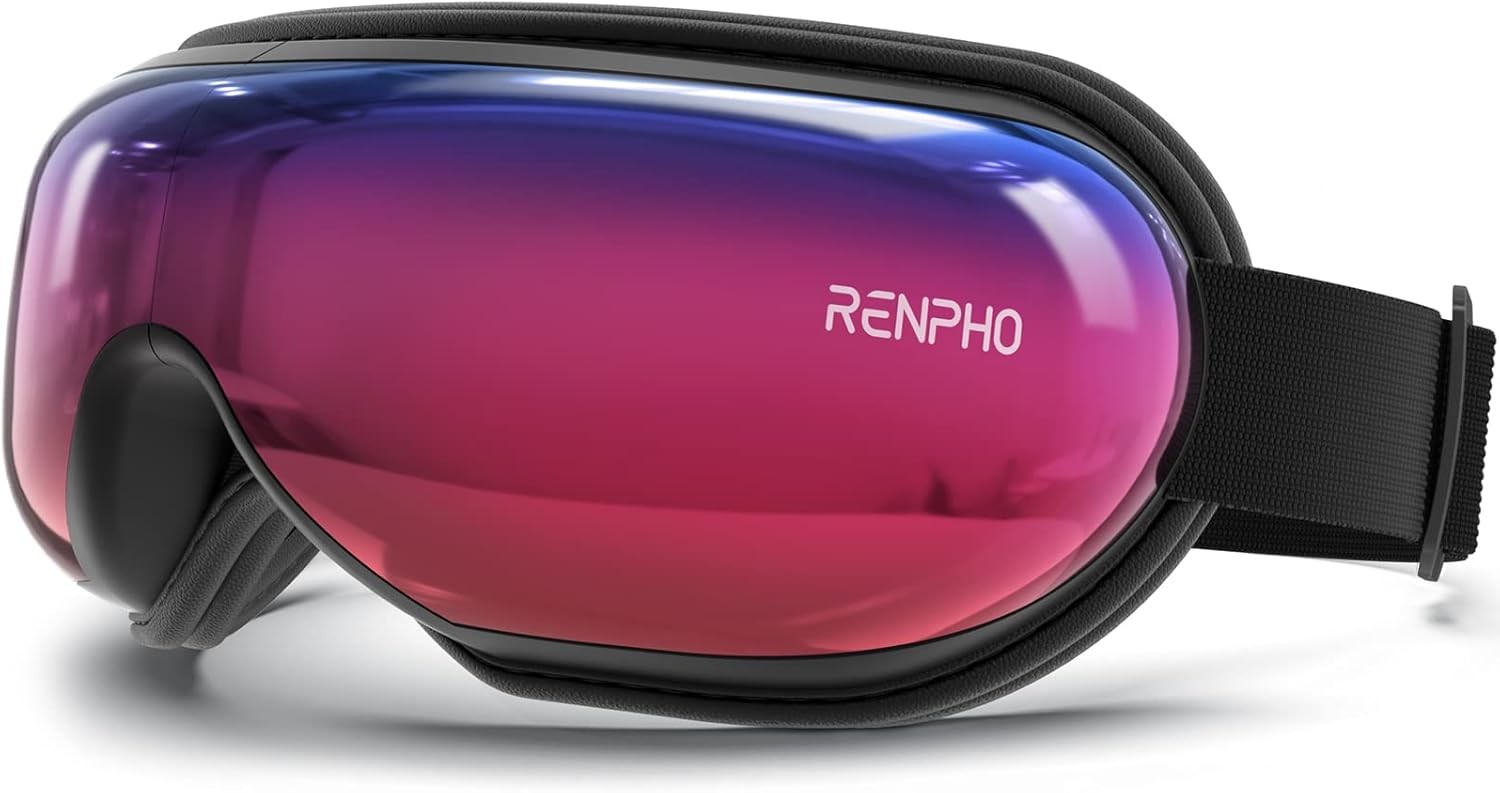 RENPHO Eyeris 1 Eye Massager with Heat & Compression |Rechargeable, Bluetooth Mu
