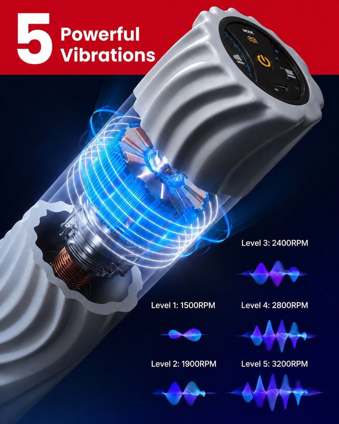 Vibrating Foam Roller for Back Pain