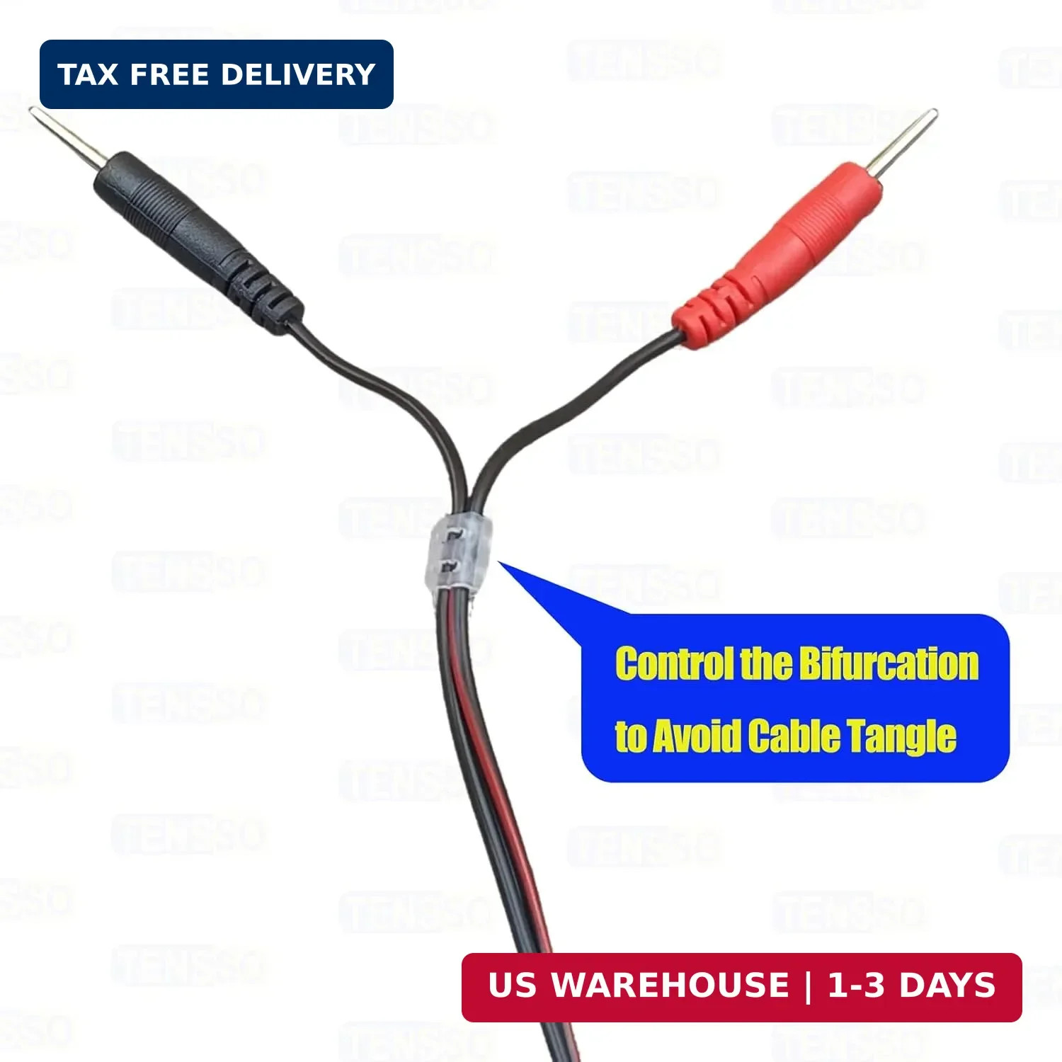 TENS Unit Replacement Lead Wires: 5 Pieces TENSSO 2.35mm Plug to 2mm Pin Electro