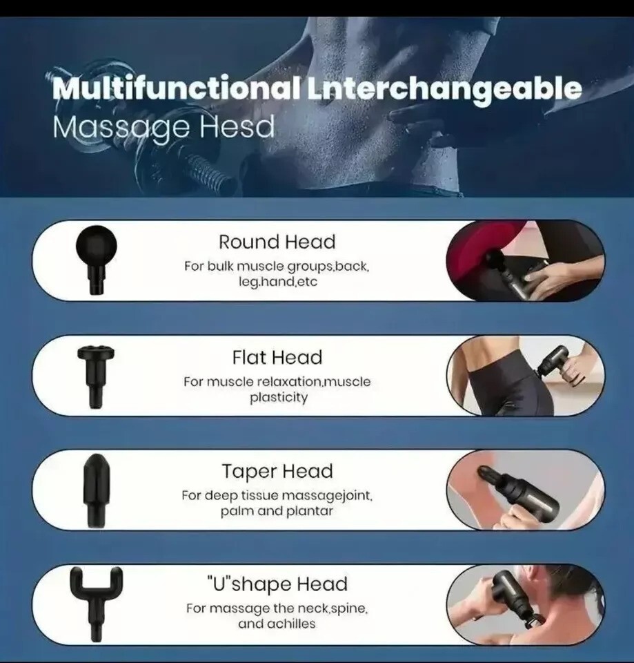 6 Speed Massage Gun Percussion Massager Deep Tissue Muscle Vibrating Relax