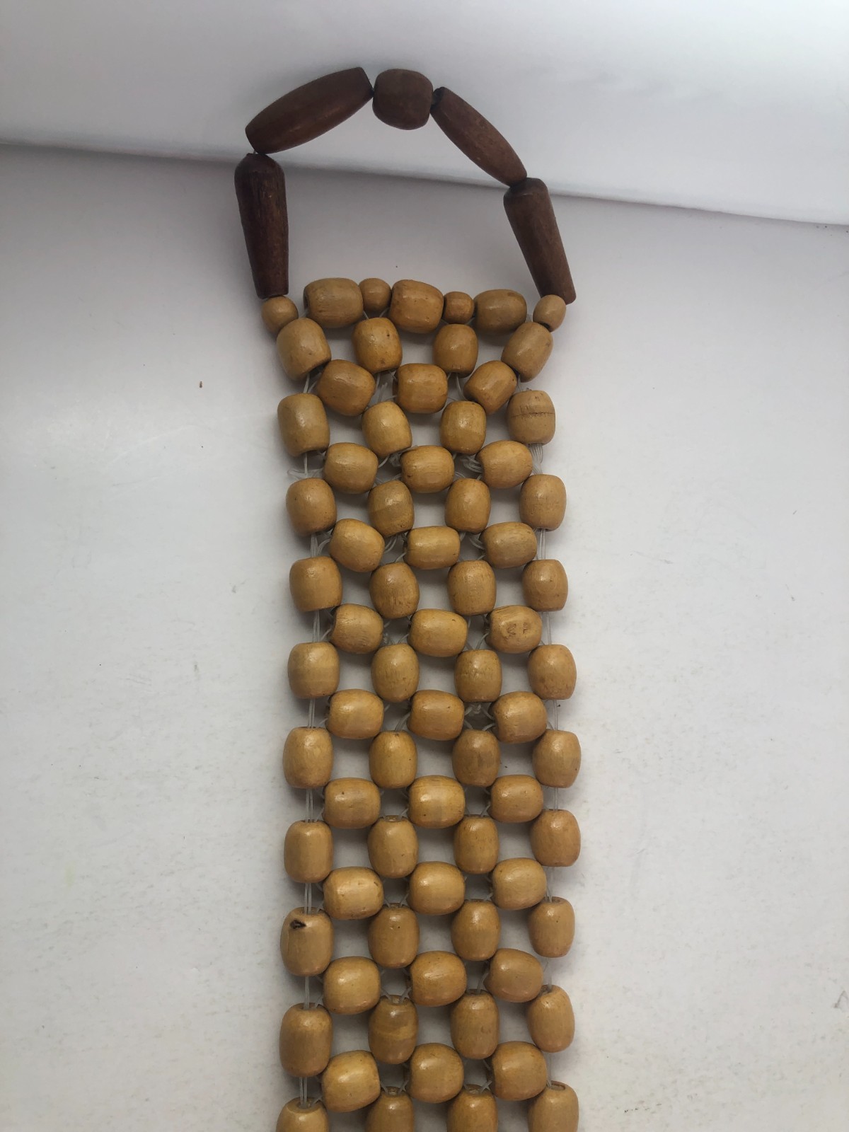 Wood Bead Back Massage Roller Rope 35″ Long x 3 1/2″ wide