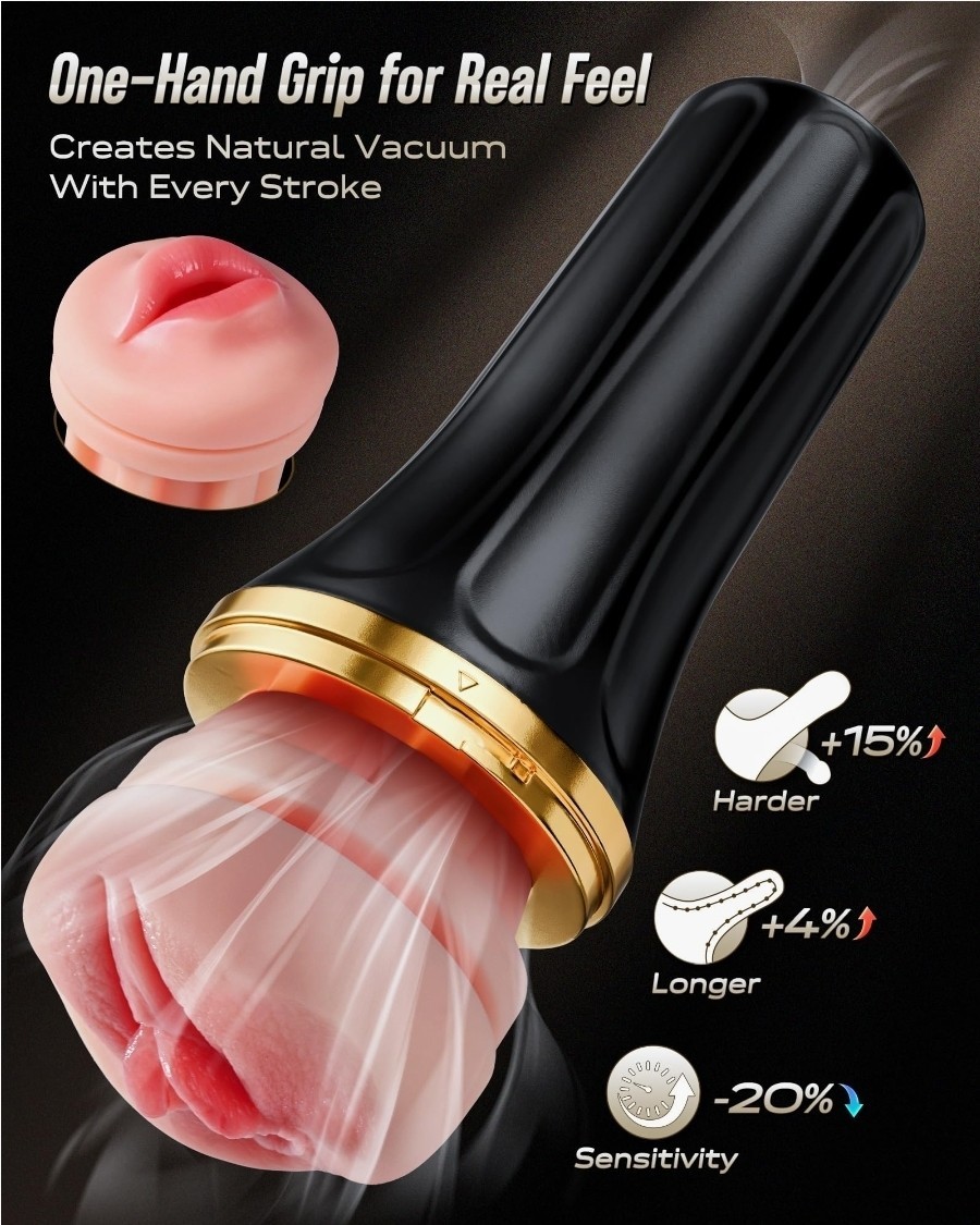 Male Personal Massager Sleeve TPE Soft Texture Adjustable Suction Reusable