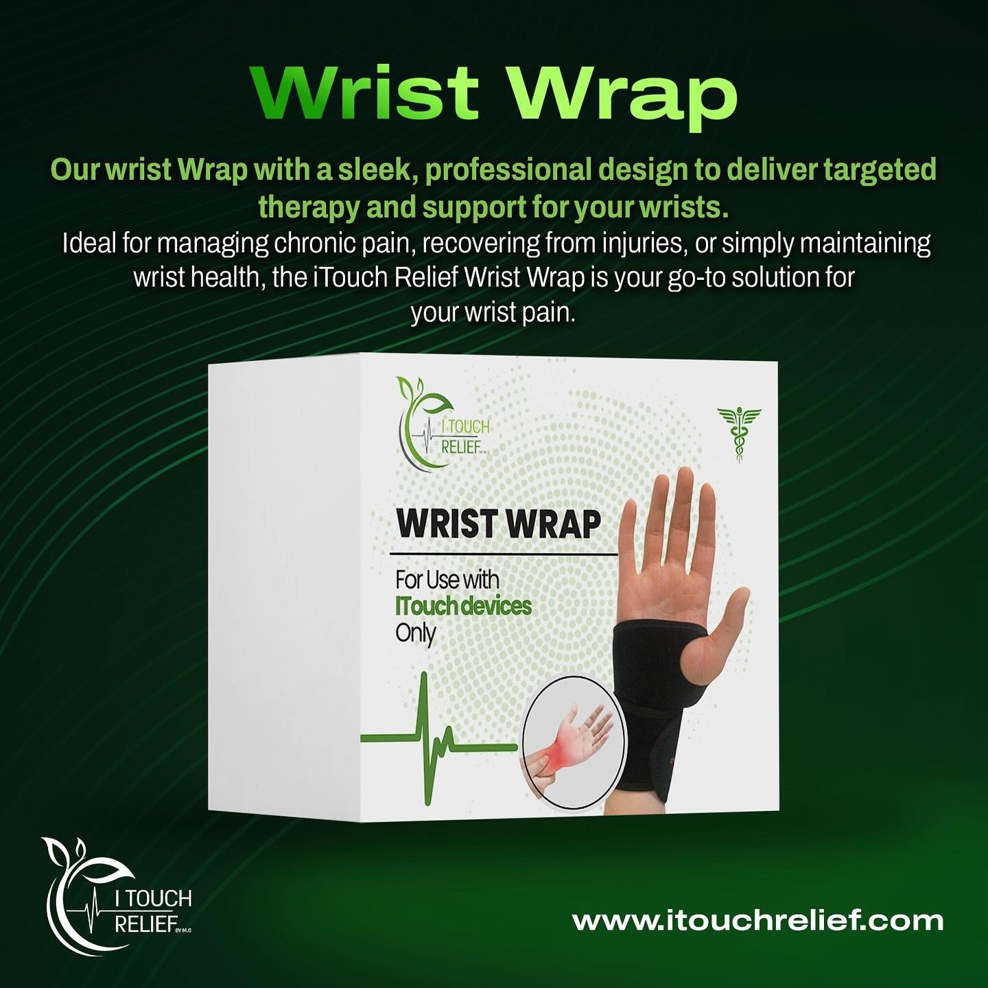 iTouch Wrist Wrap TENS & EMS Therapy – Pain Relief for Arthritis & Joint Pain