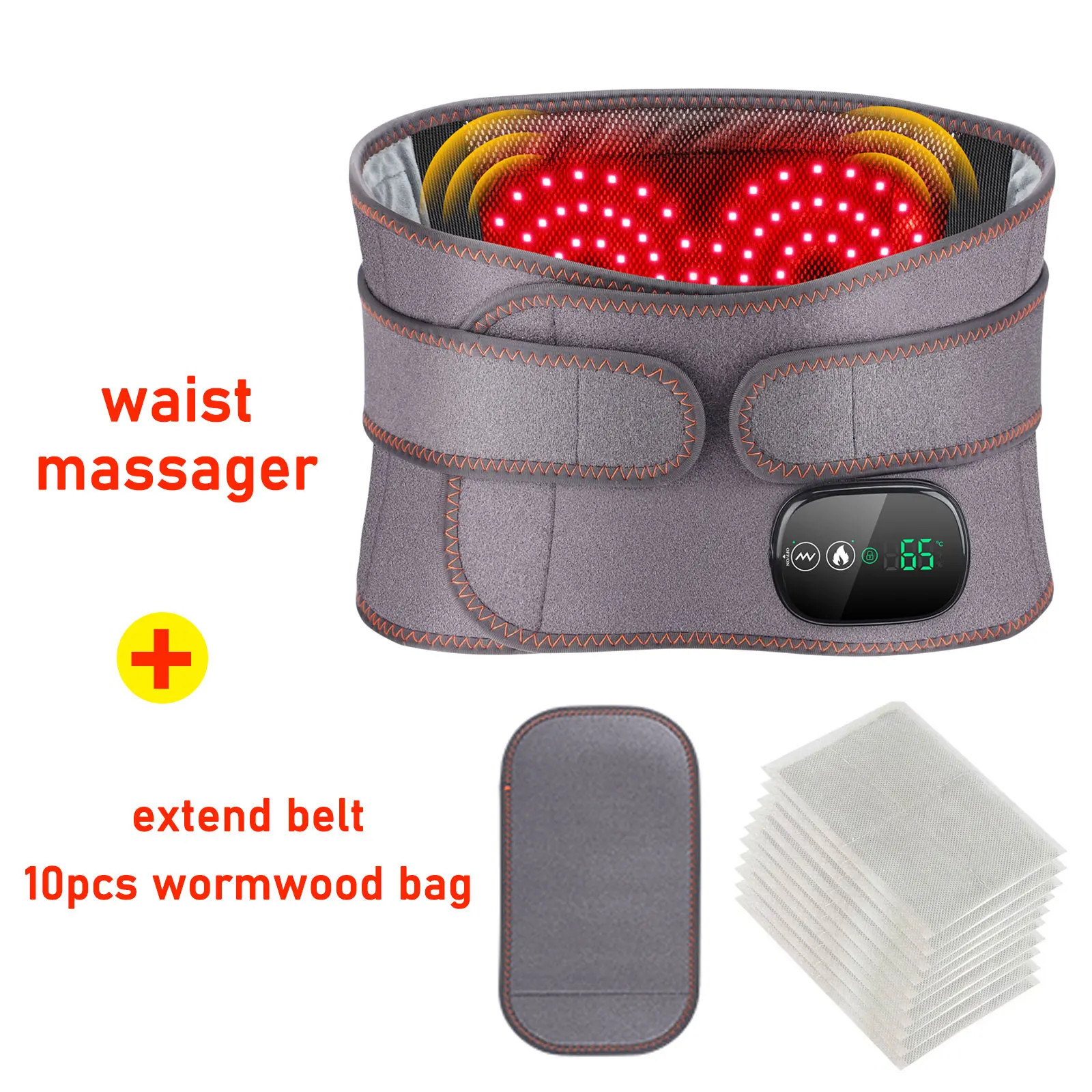 New Upgrade Electric Heating Waist Massager Brace Belt Back Relax 3 Gears Adjust