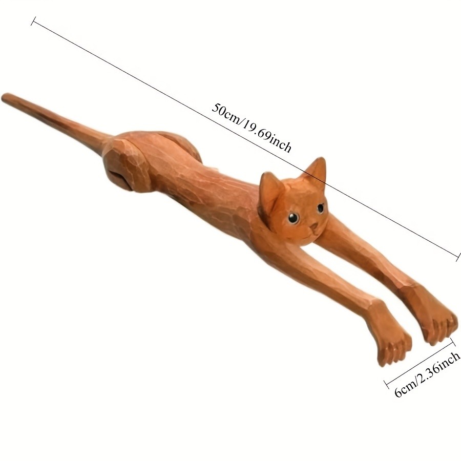 Well-Crafted Flexible Stable Quick-Install 4PCS Wooden Cat-shaped Back Scratcher