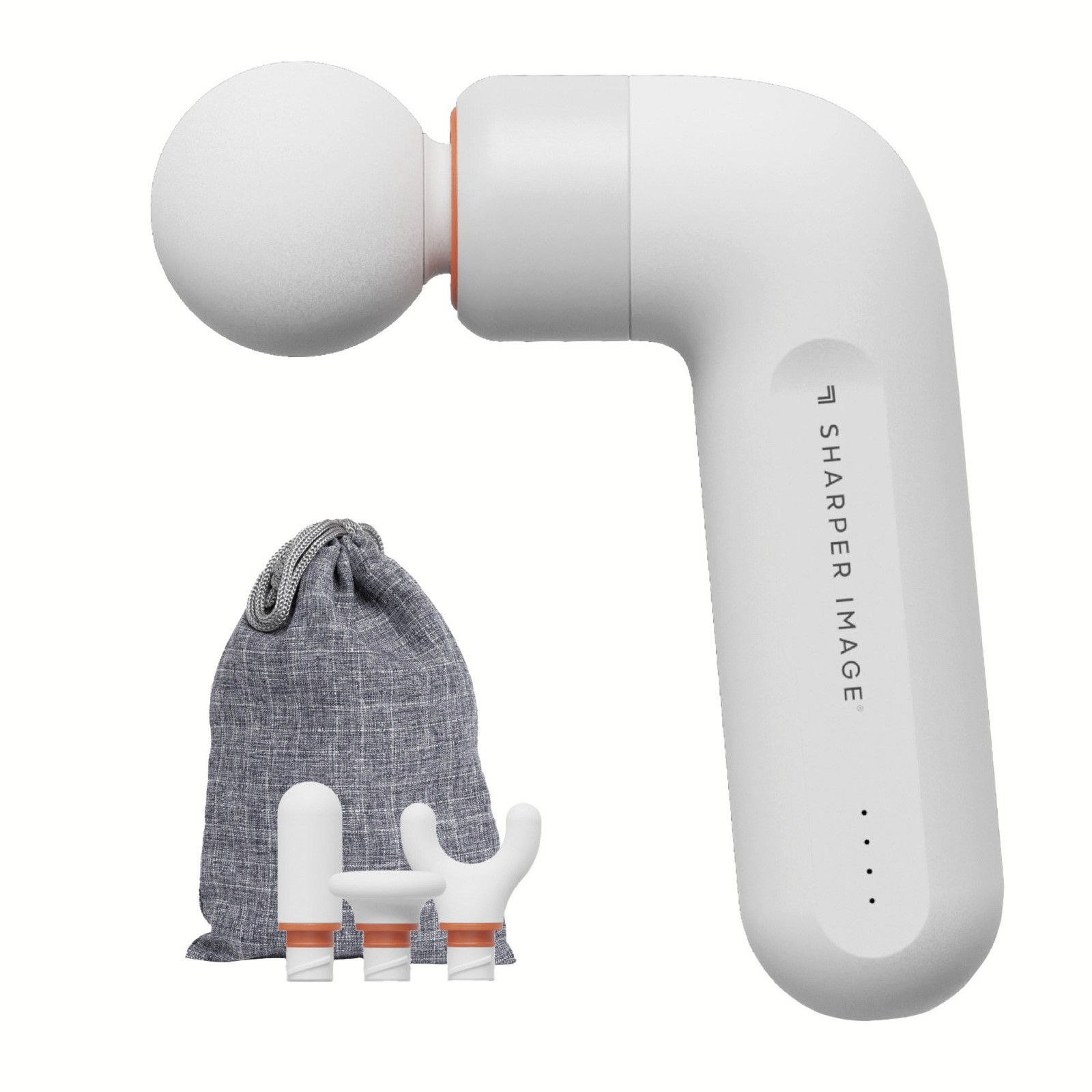 SHARPER IMAGE POWER PERCUSSION EDGE+ MASSAGER W/ CARRYING POUCH, HIGH INTENSITY