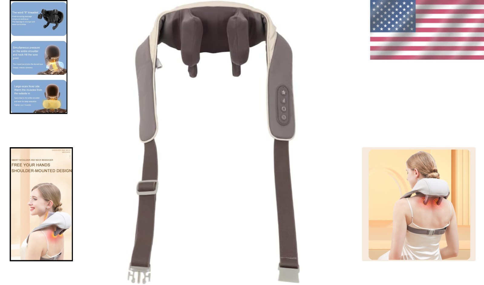 Professional-Grade Neck and Shoulder Massager with Heat for Easy Stress Relief