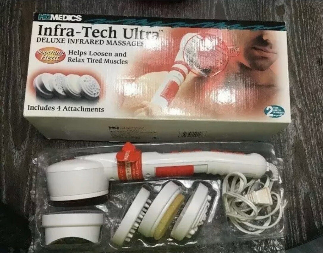 Vintage Homedics Infra-Tech Ultra Deluxe Infrared Heated Massager Model QB-60