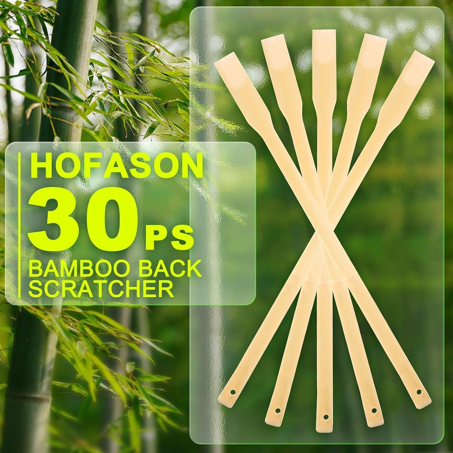 30Pcs Bamboo Back Scratchers – Perfect Christmas Stocking Stuffers & Prizes