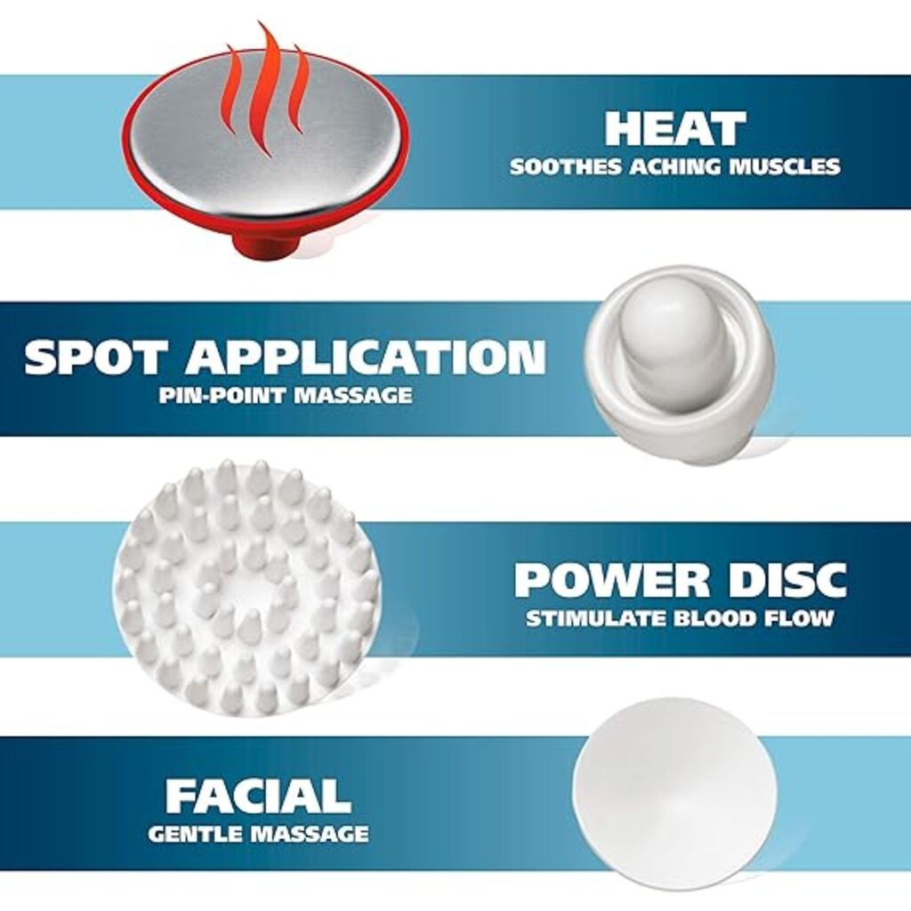 WAHL 4196 1201 SILVER HEAT MASSAGER THERAPEUTIC HEAT WITH