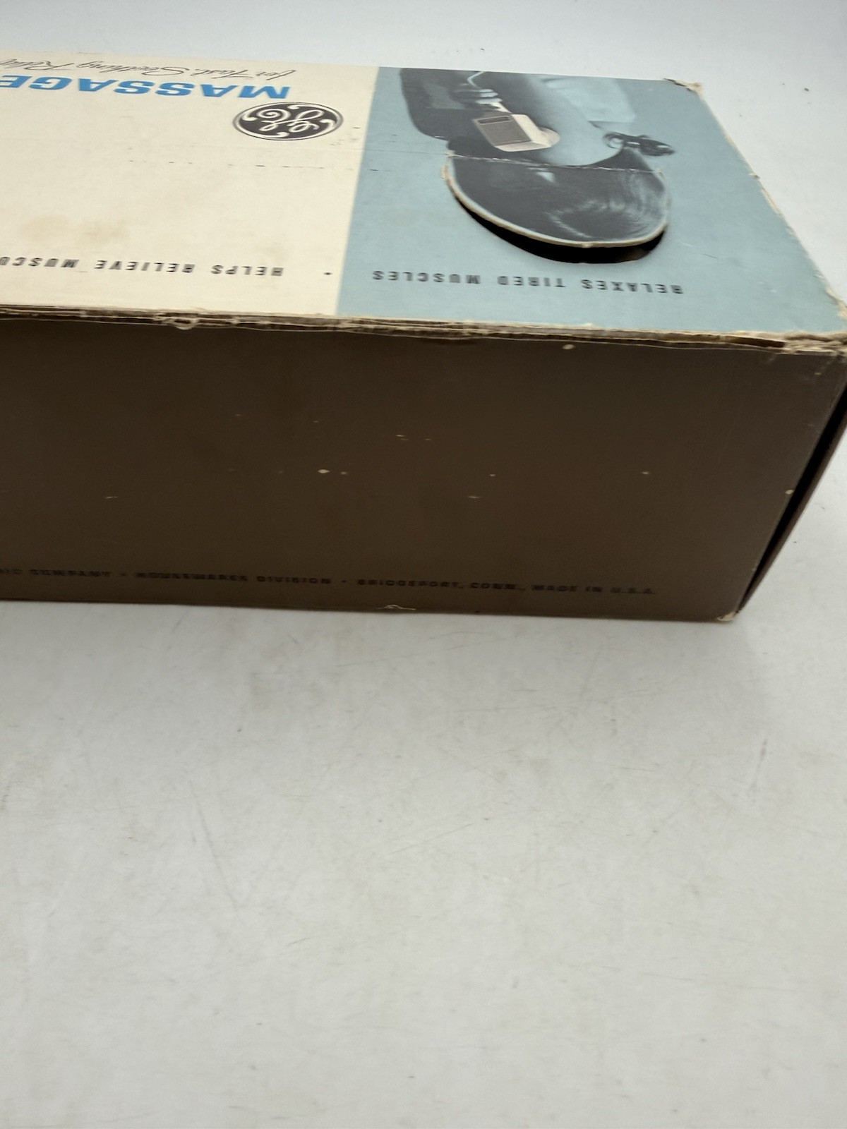 Vtg GE MR-1 Handheld Vibrating Massager 4 Attachments Orig. Box 1968 Excellent