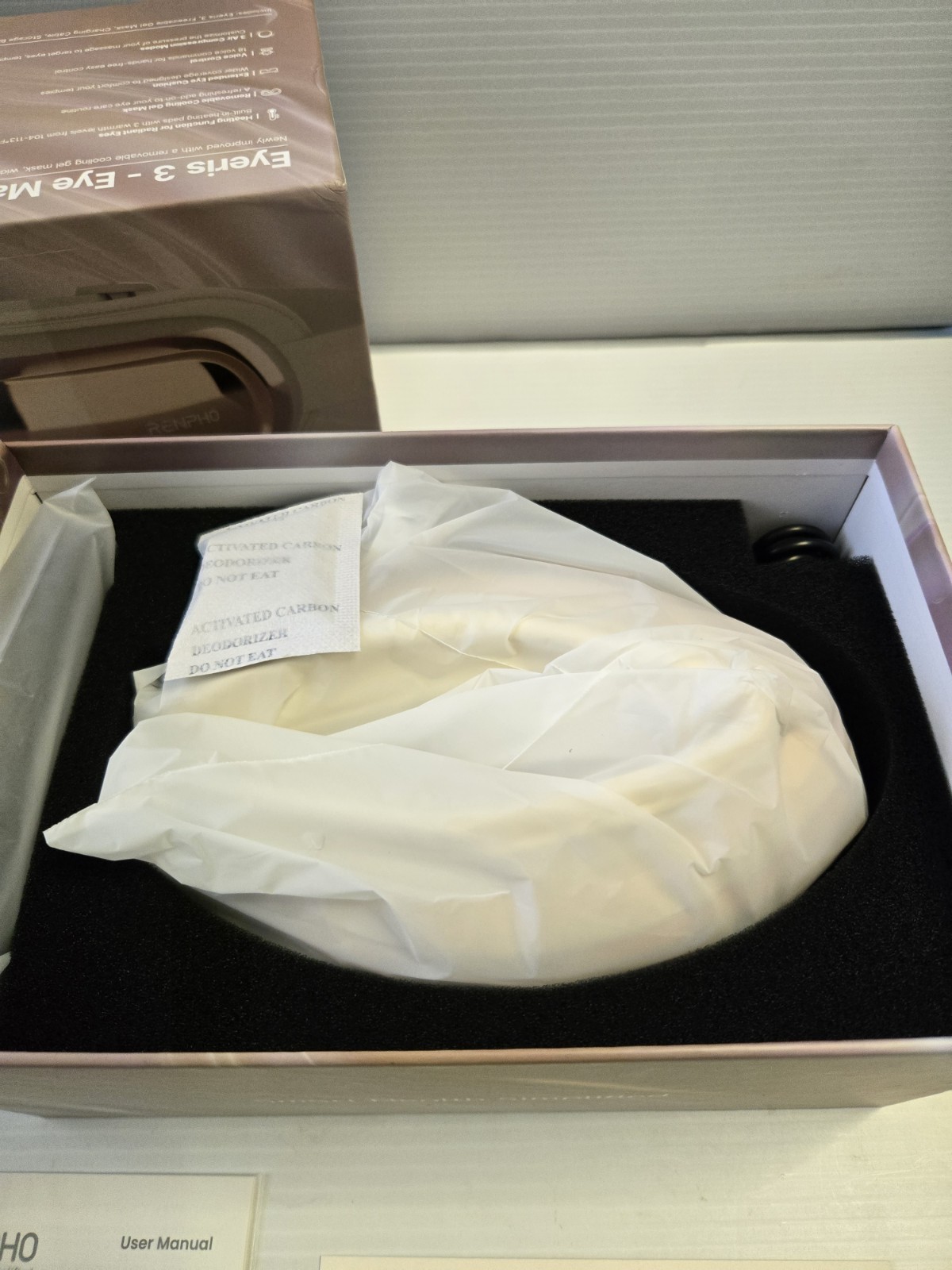 RENPHO Eyeris 3 Eye Massager Open Box Heat Cooling Gel Mask Voice Control