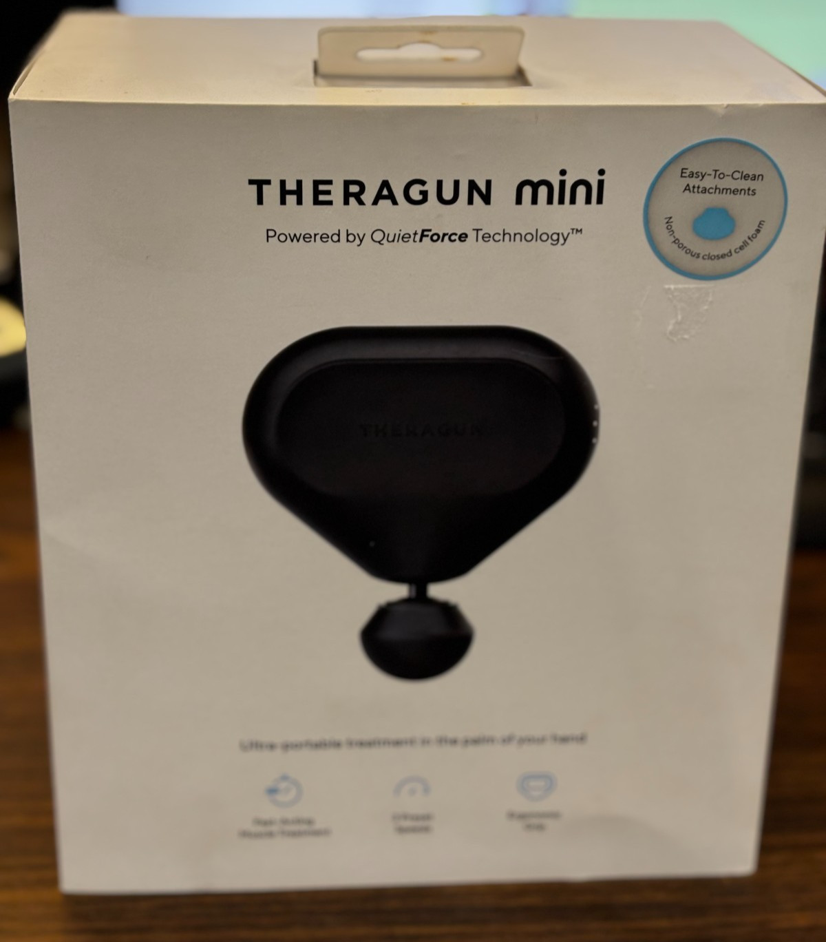 THERABODY THERAGUN MINI HANDHELD MASSAGE DEVICE POWERED BY QUIET FORCE BLACK