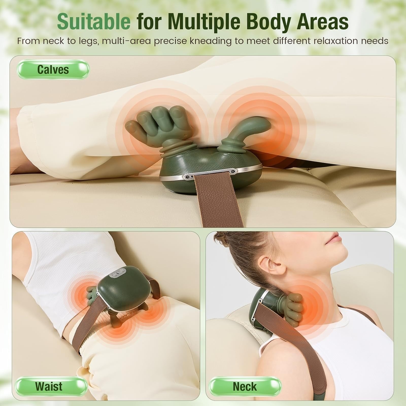 4D Wireless Neck Massager with Heat – Portable Pain Relief Device