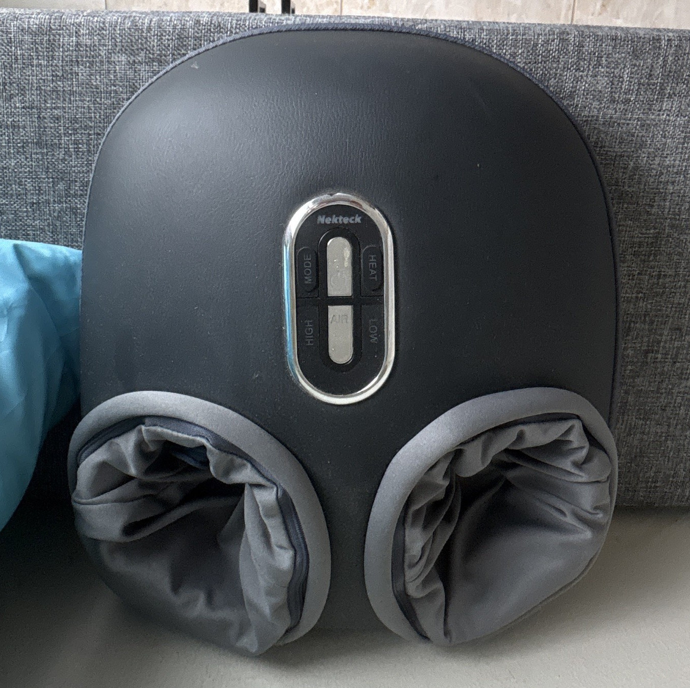 Nekteck Electric Foot Massager Machine w/ Heat, Dual Foot Sleeves, Panel