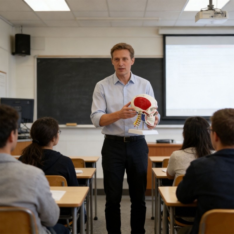 Strong PVC Cranial Model Featuring Jaw Movement For Hands On Education