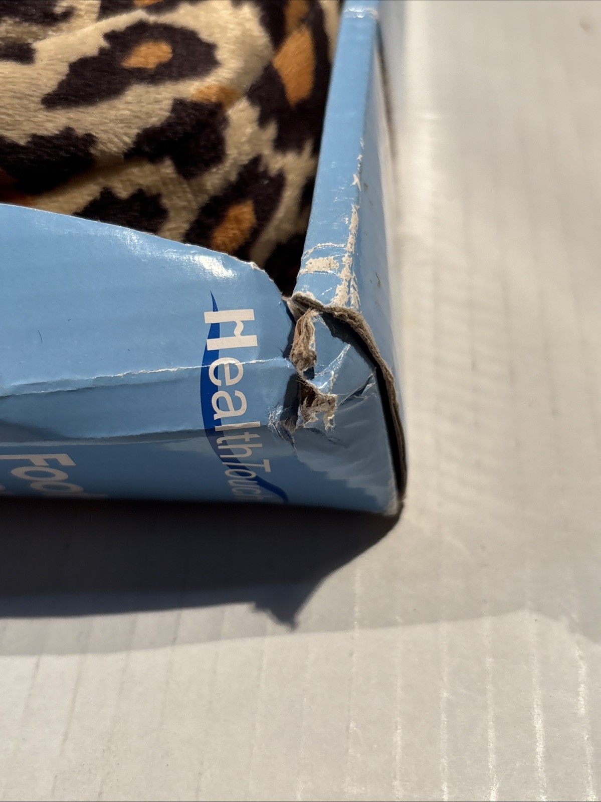 Health Touch (H-4354-8C) Leopard Foot Massager W/ Comfort Fabric NEW