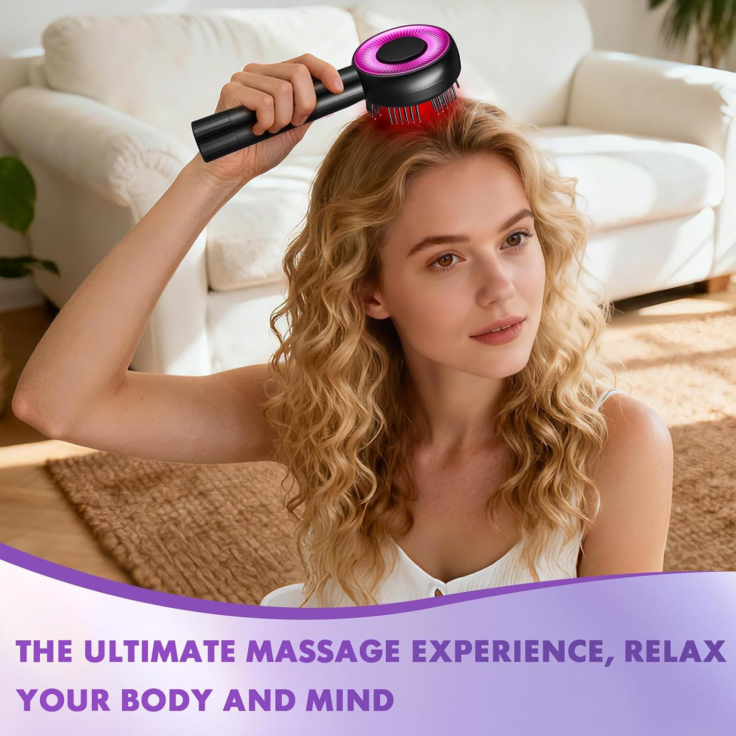 Electric Scalp Massager 4 in 1 Scalp Massaging Brush,Cordless Shiatsu Massager C