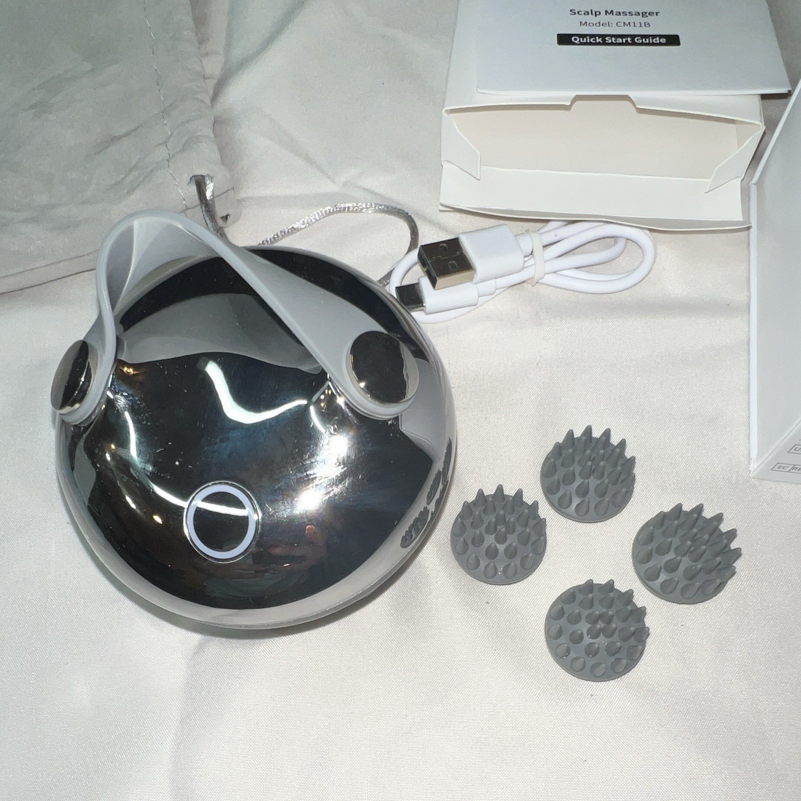 arboleaf CM11B Rechargeable Cordless Handheld Scalp Massager Gray/Black