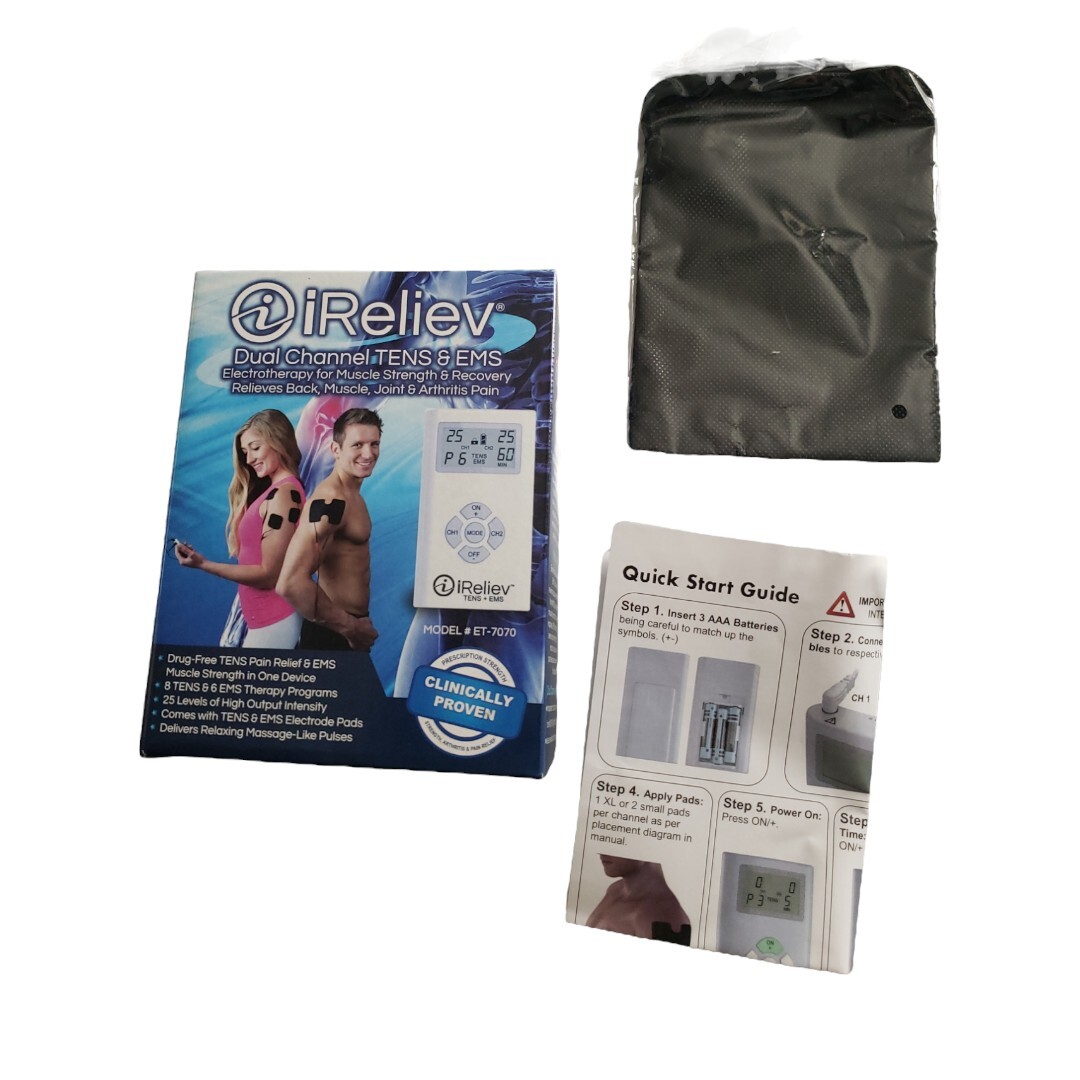 iRelive TENS Unit (ET-7070) With Pads