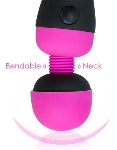 Palm Power Personal Wand Silicone Body Massager Fuschia – Super Strong