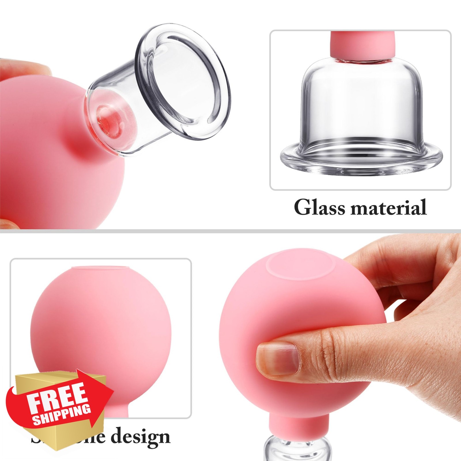 BBTO Glass Cupping Set Pink