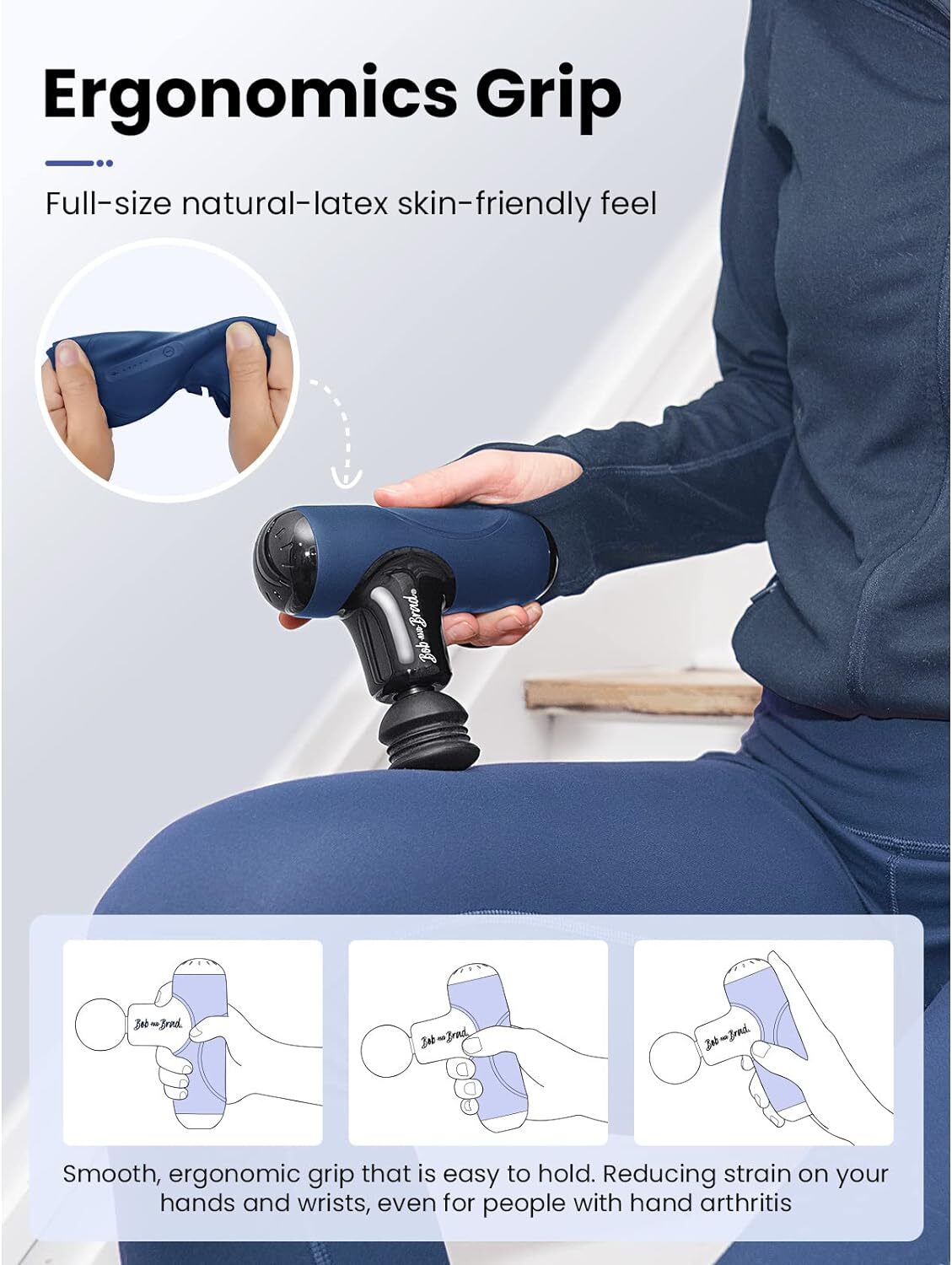 BOB AND BRAD Q2 Mini Massage Gun, Pocket-Sized Deep Tissue Quiet with Carry Case
