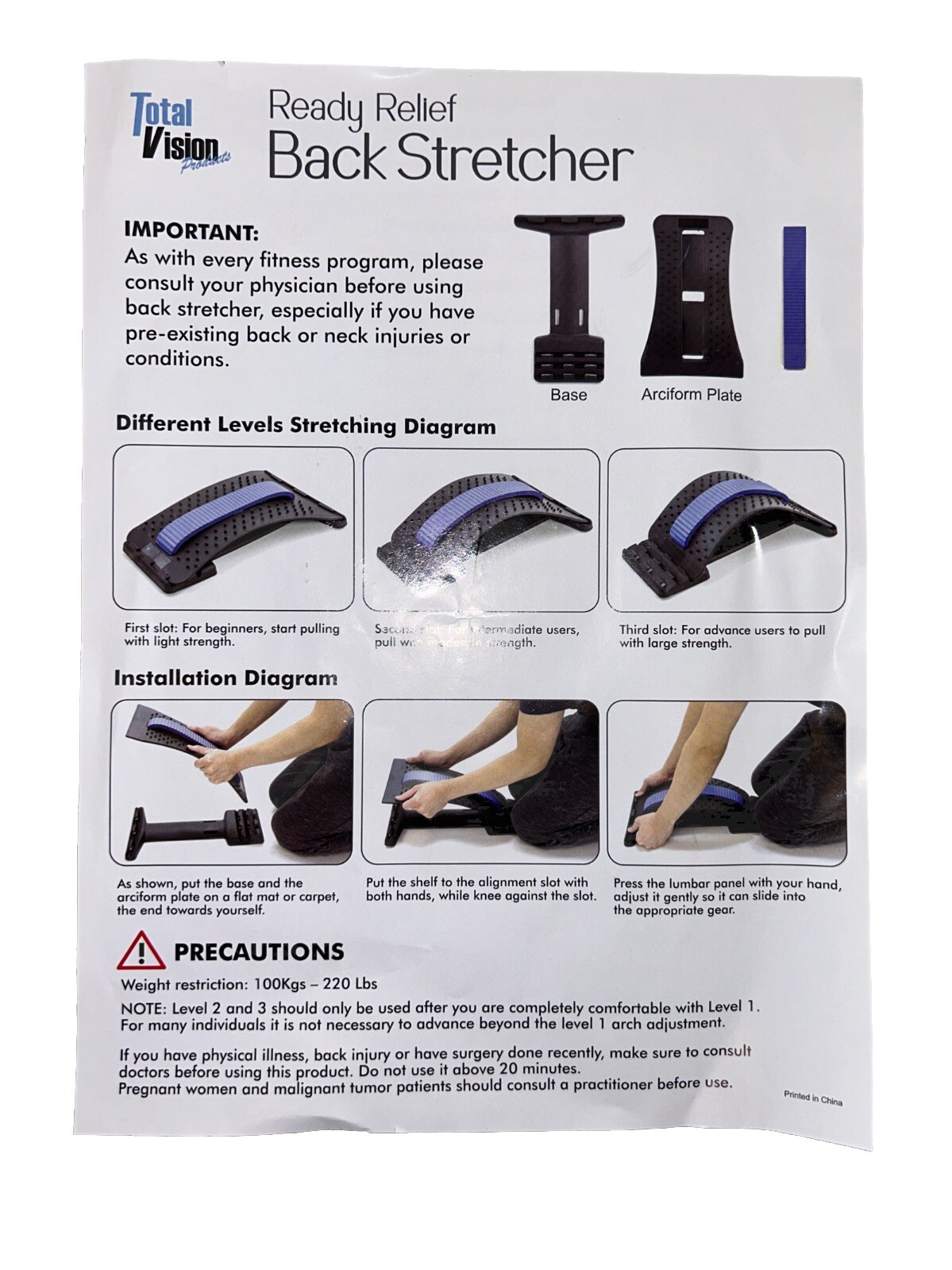 Back Stretcher for Lower Back Pain Relief, Back Cracking Device, Multi-Level