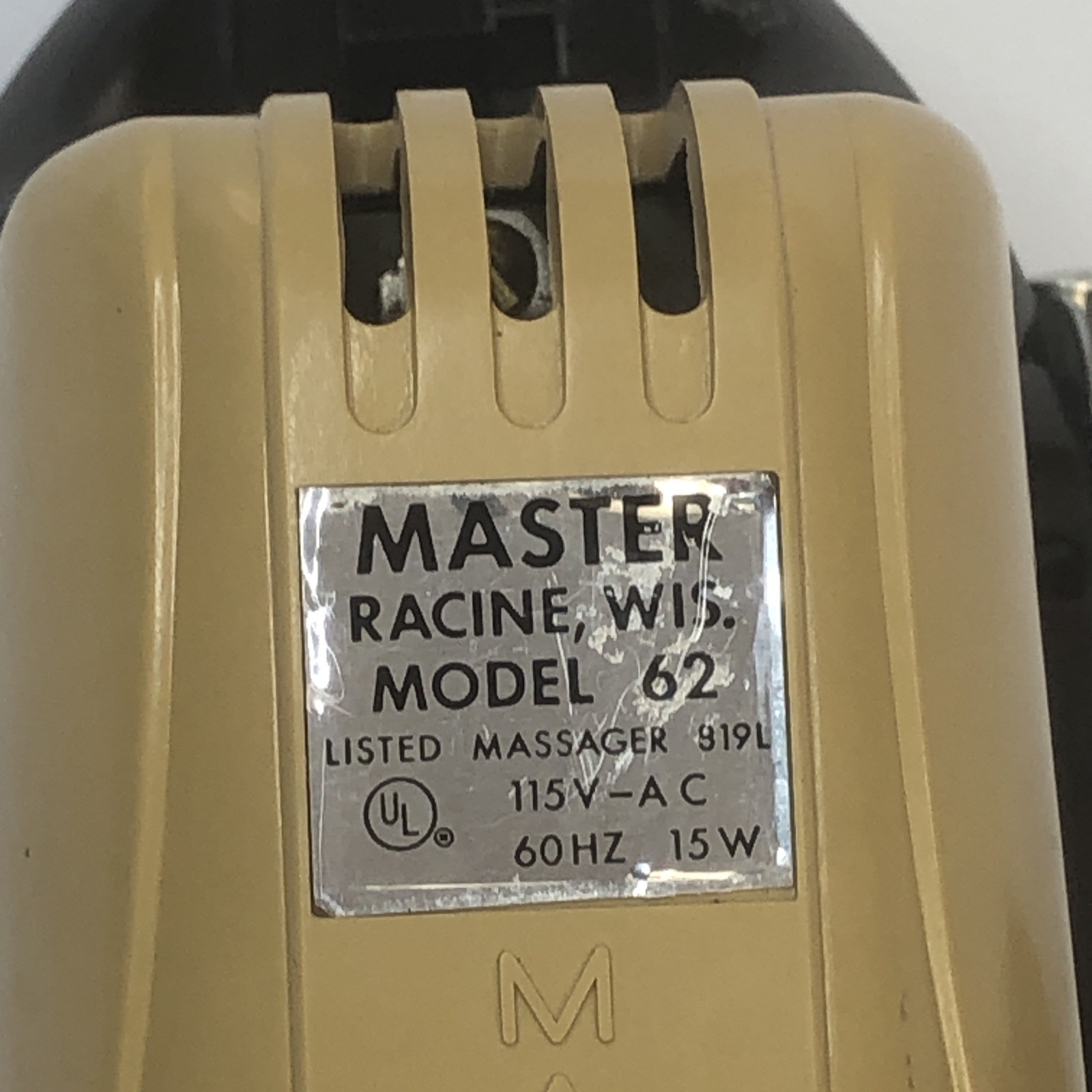 Vintage Master Appliance Corp Hand Massager Model 62 Electric Neck Body Chrome