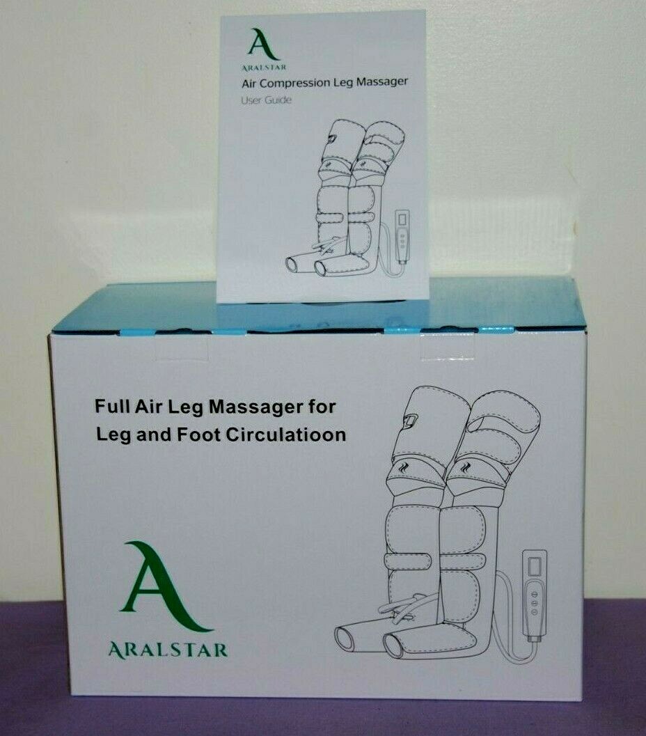Aralstar Air Compression Foot & Leg Massager With Heat & LCD Control — NEW