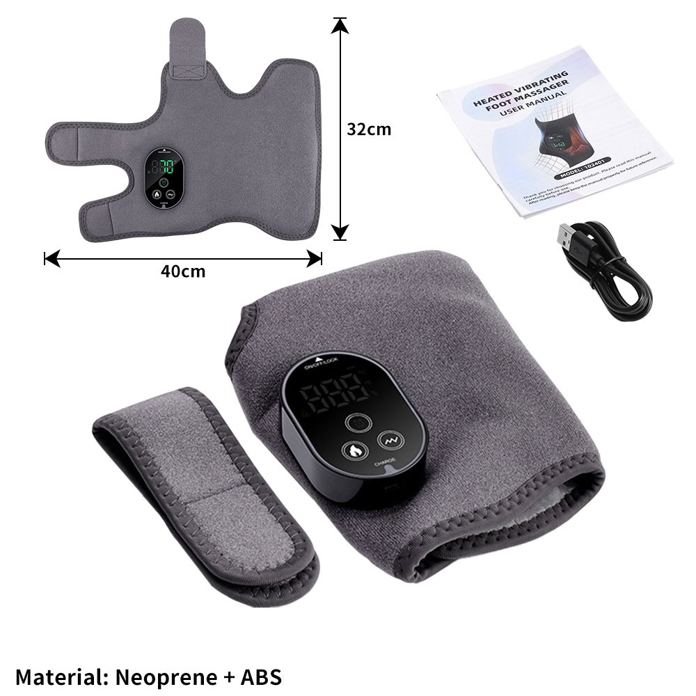 Cordless Foot Ankle Massager Relieve Ankle Pain 6 Heat Levels, 3 Vibration Modes