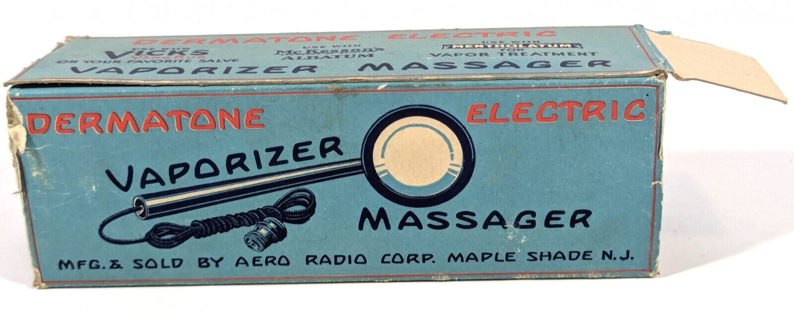 Vintage Dermatone Electric Vapor Salve Massager Bakelite Handle by Aero Radio
