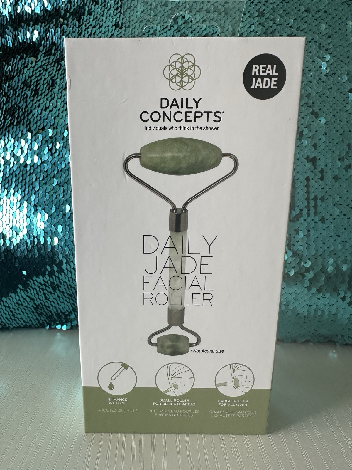 Daily Concepts Daily Jade Facial Roller New & Sealed