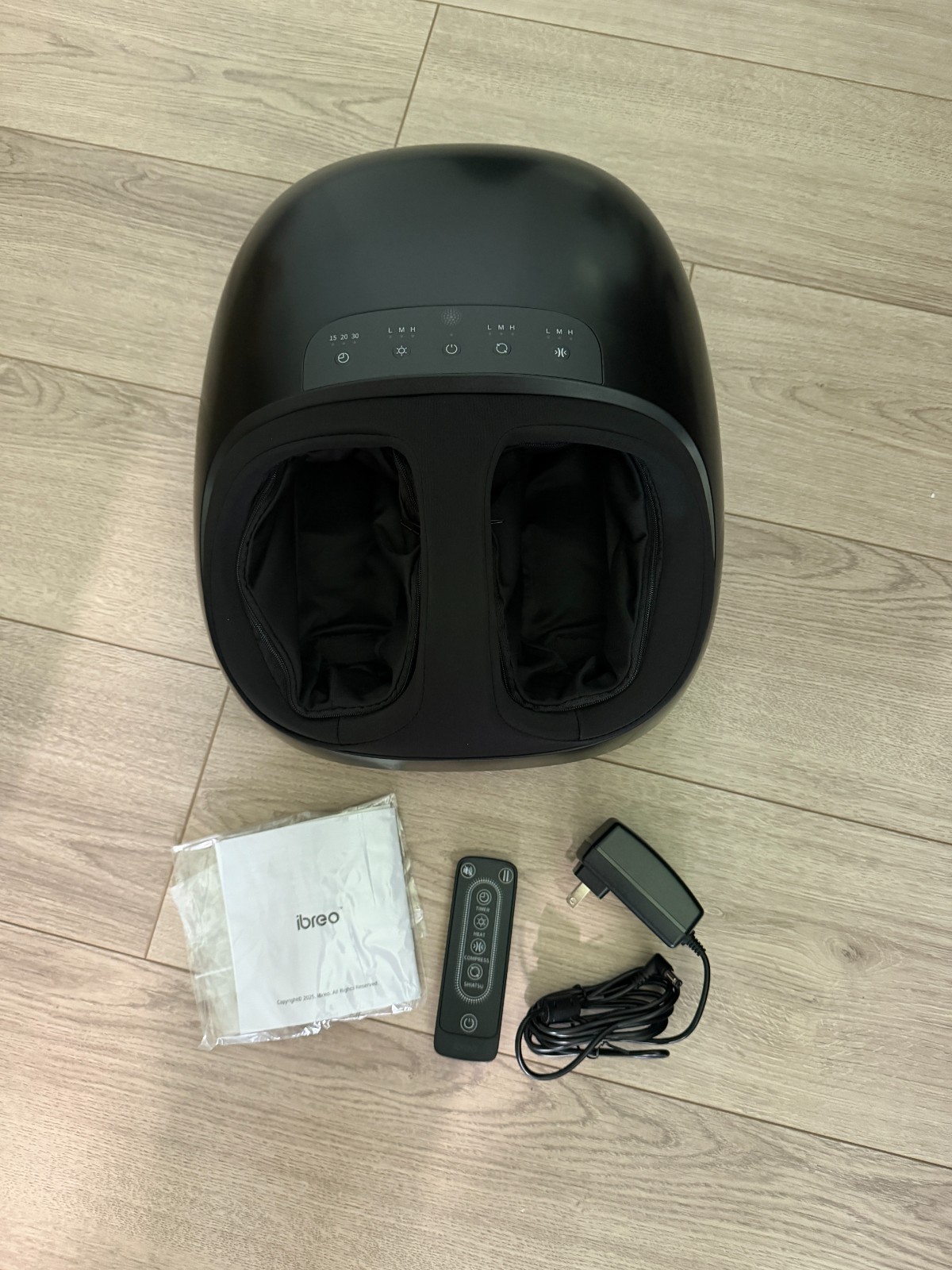 Ibreo Foot Massager Machine w/ Heat Shiatsu Deep Kneading Air Compression Remote