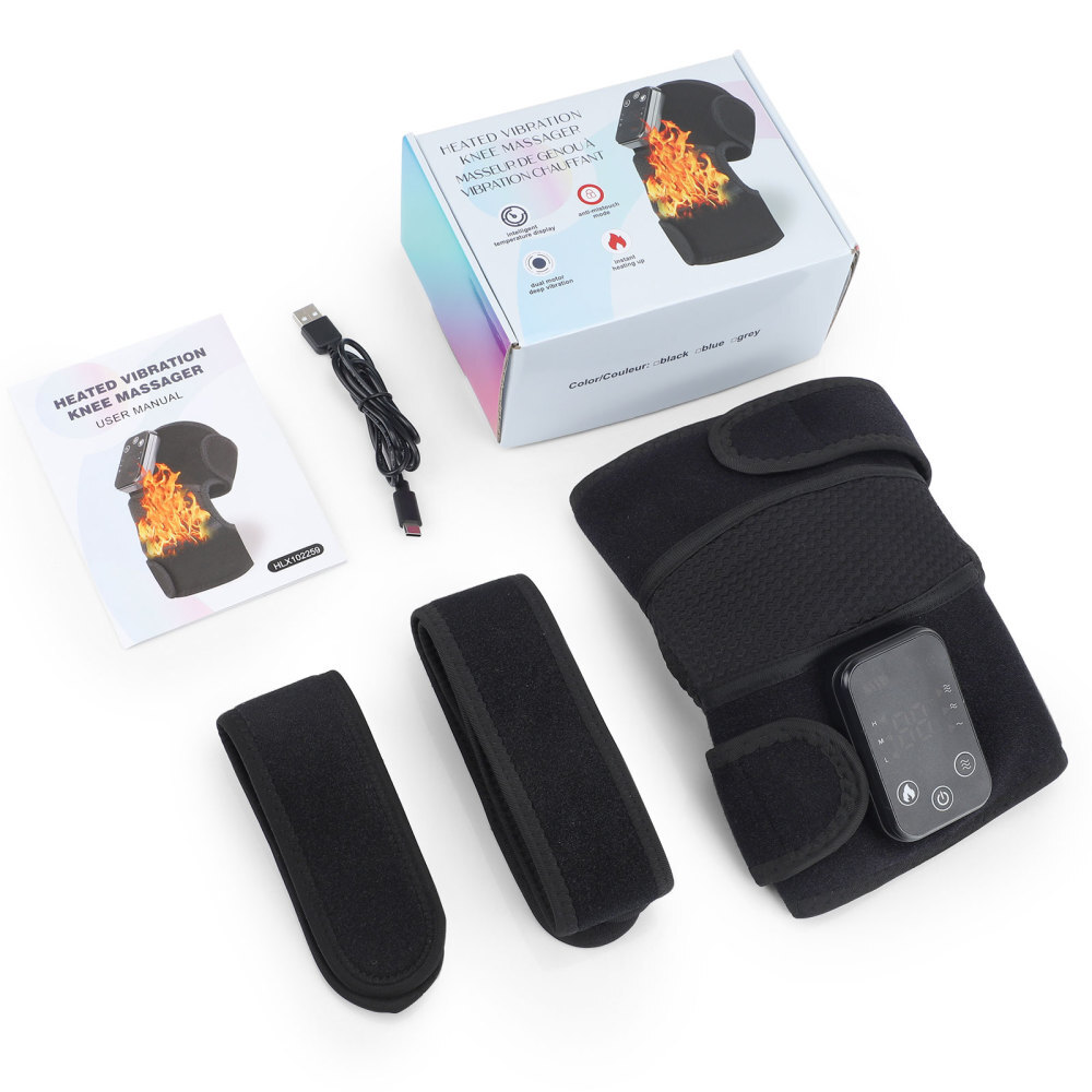 3 in1 Electric Shoulder Massager Heated Vibration Therapy Knee Joint Pain Relief